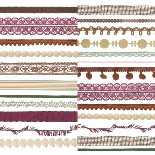Fall Pom Pom & Ribbon Trim Bundle, 25ct. by Celebrate It™